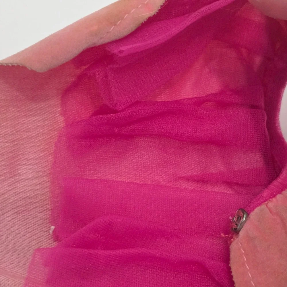 Vintage Pink Velvet Doll Jacket Skirt Set Outfit Barbie Barbiecore Retro Fashion